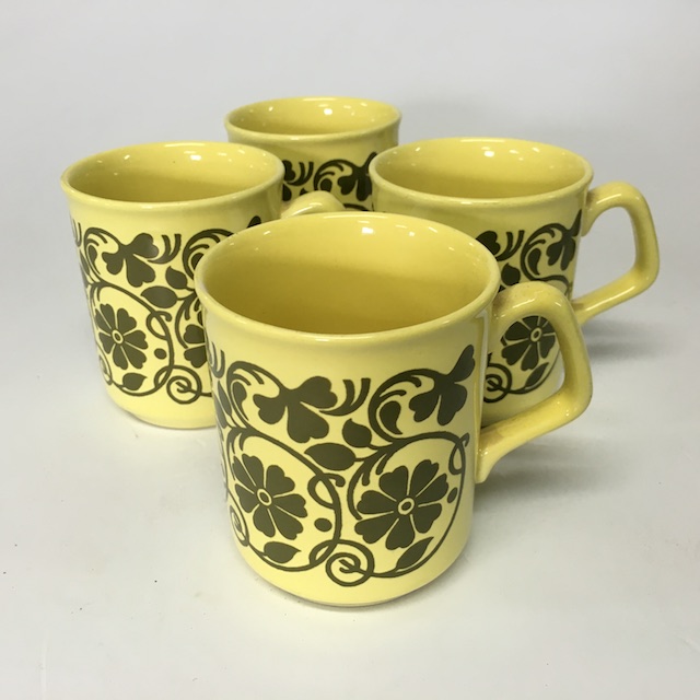 MUG, 1960s Yellow Olive